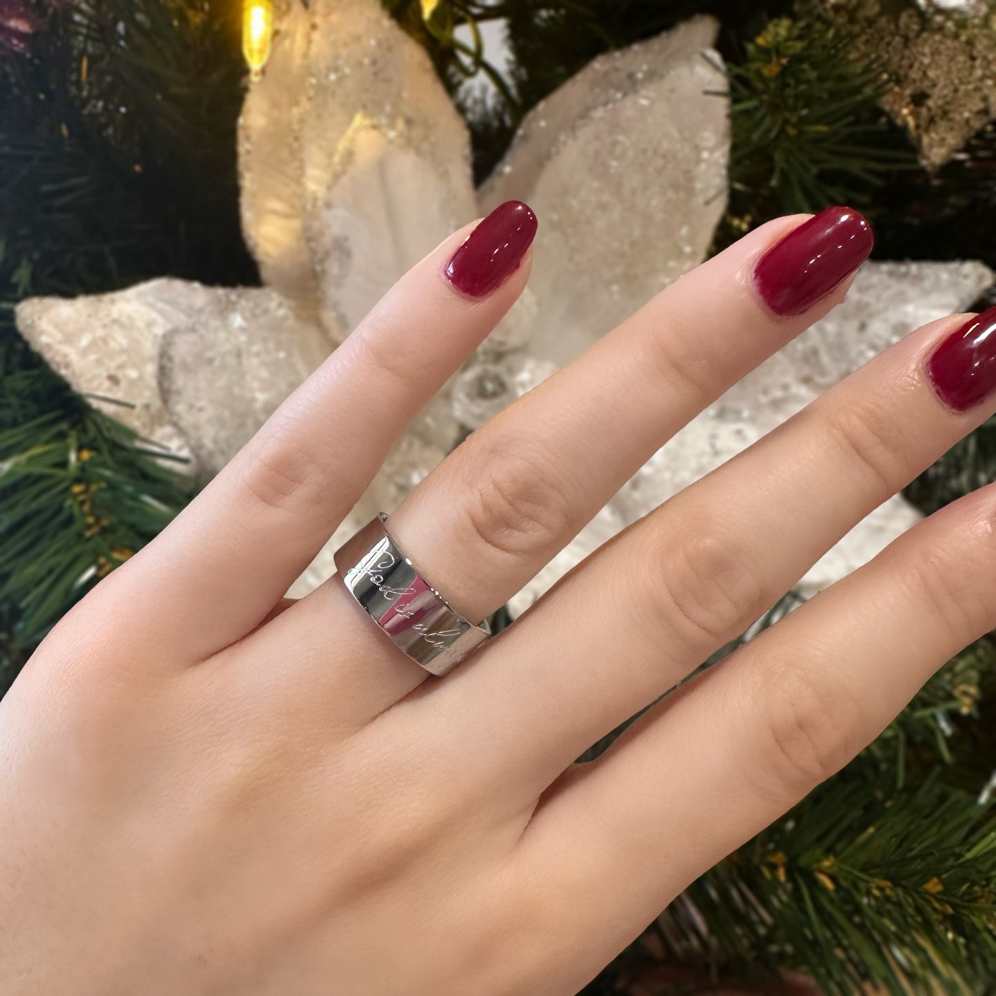 “God is Always With You” (8mm) Silver Band