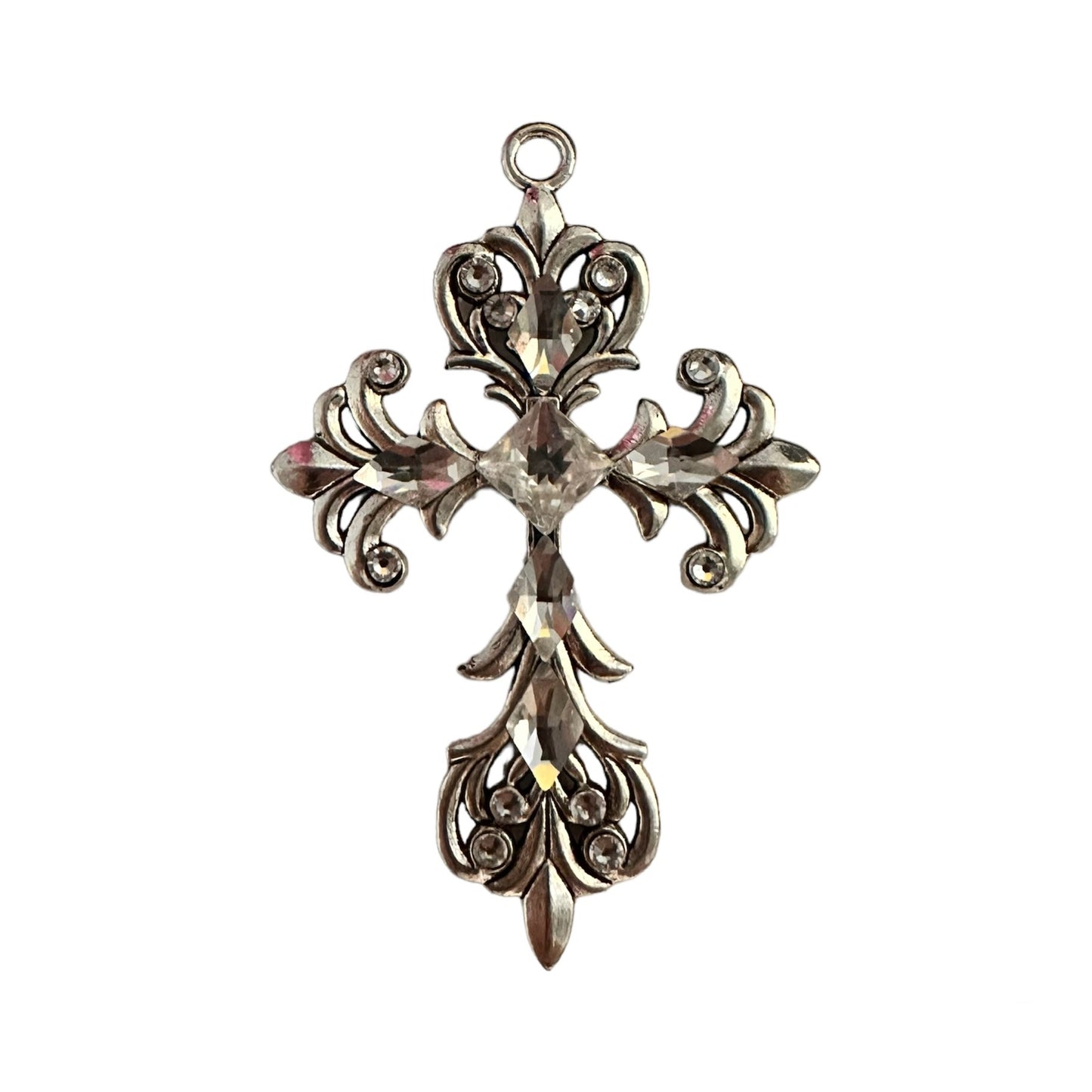 Custom Austrian Crystal Fleur Cross