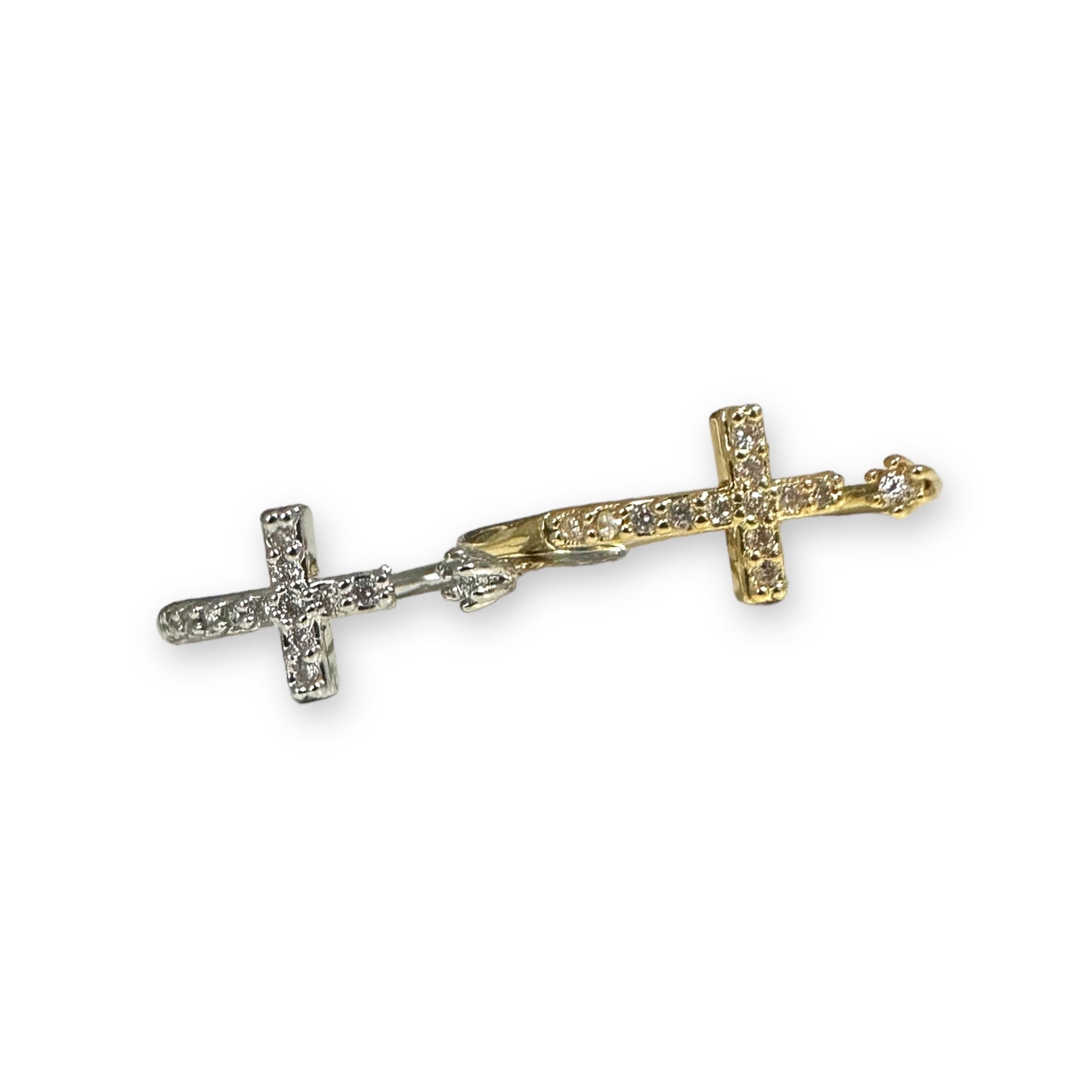 Dazzling Cross Ring - Silver