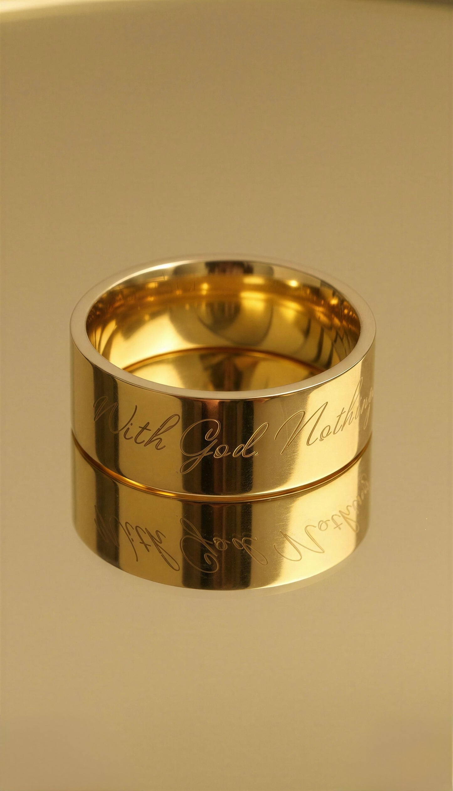 “With God, Nothing is Impossible” Affirmation Ring