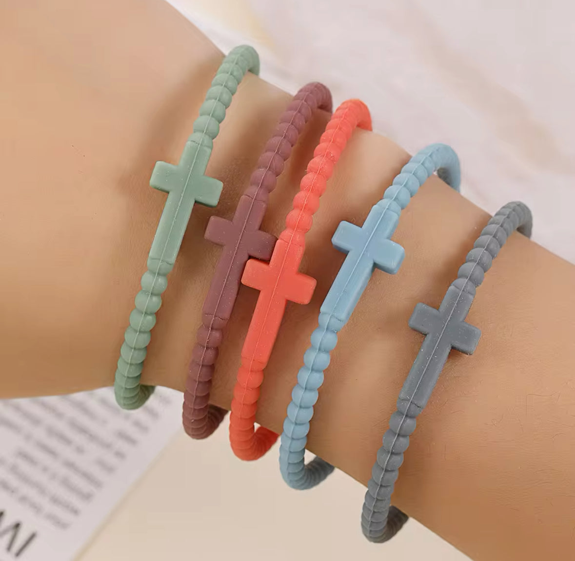 Soft Silicone Cross Bracelet