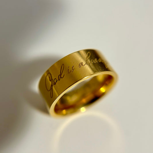 “God is Always With You” Affirmation Ring