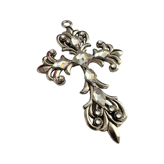 Custom Austrian Crystal Fleur Cross