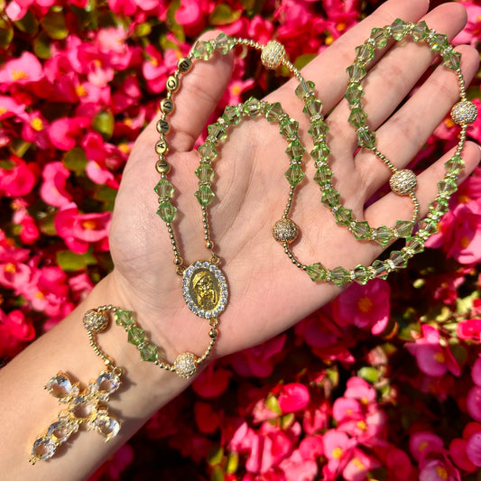 Peridot/Bicone/Gold