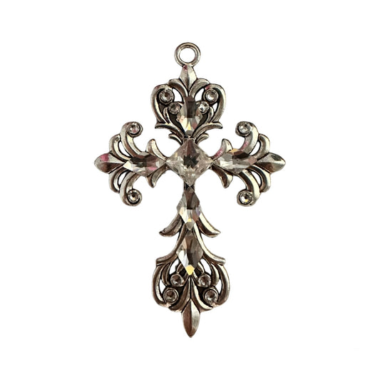Custom Austrian Crystal Fleur Cross
