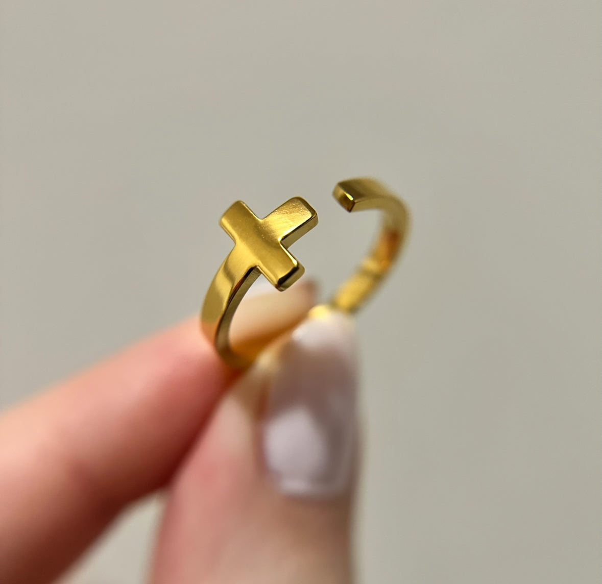 Timeless Gold Cross Ring