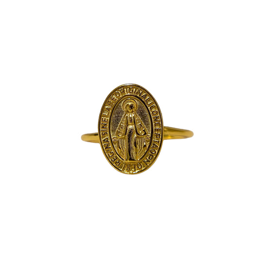 Golden Virgin Mary Ring