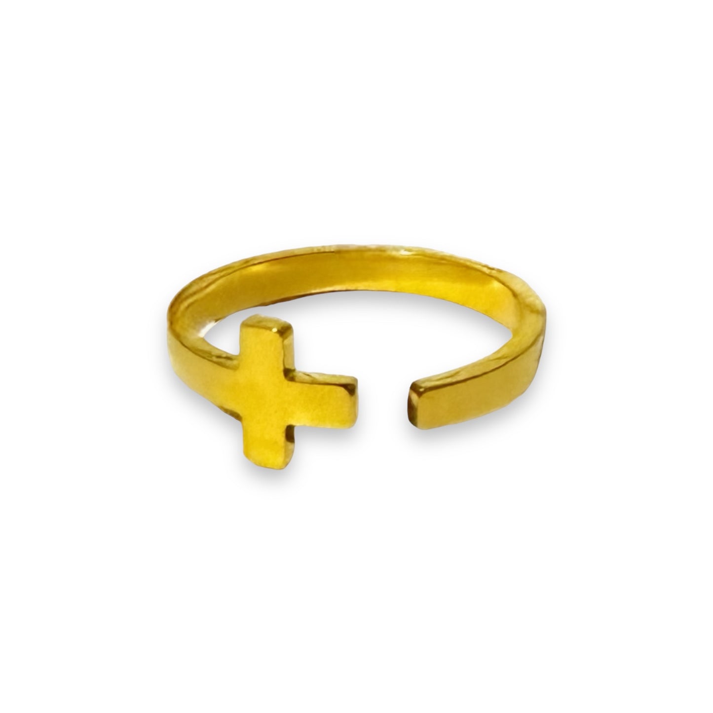 Timeless Gold Cross Ring – Your Custom Rosary